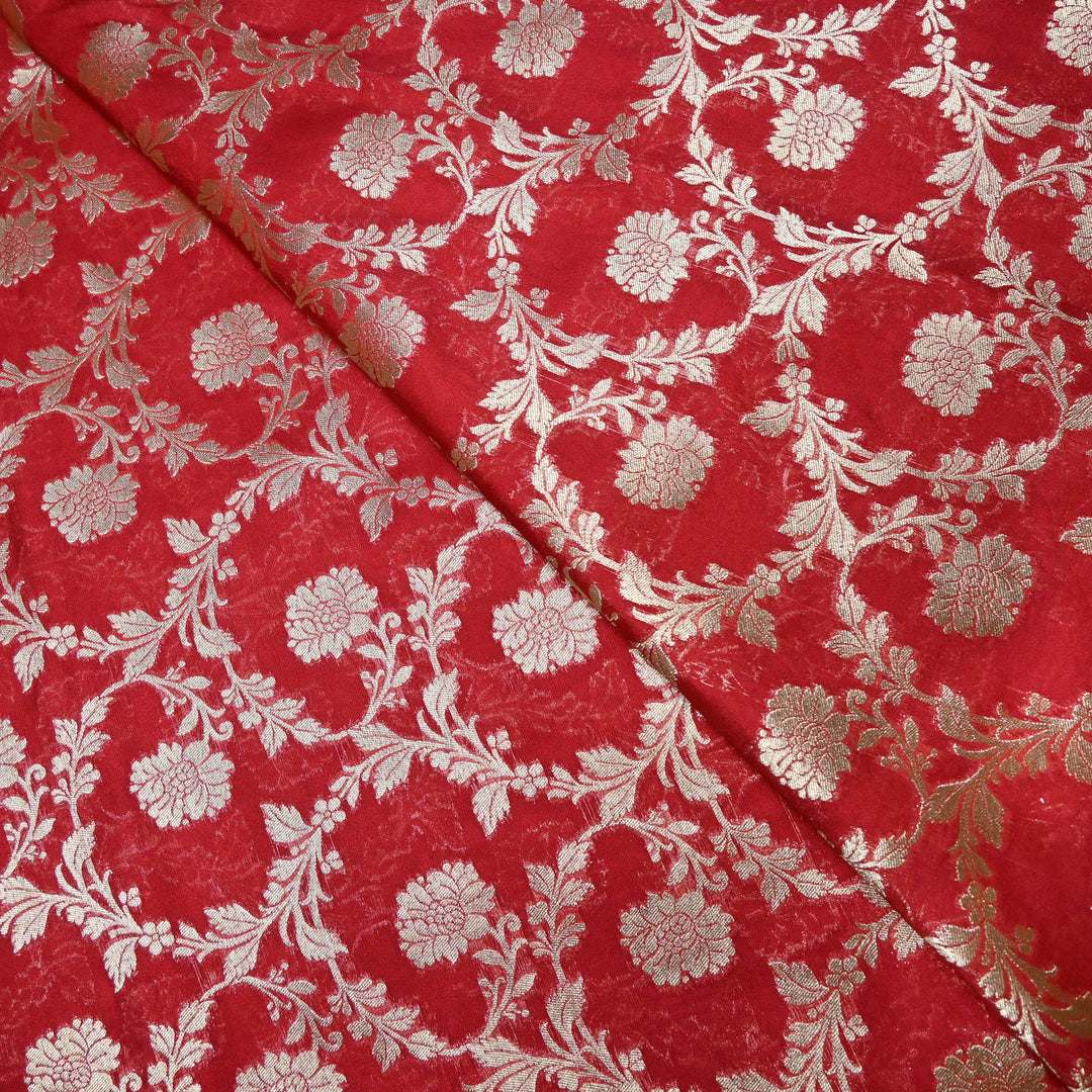 Chanderi Paudi Zari Jaal Brocade Fabrics