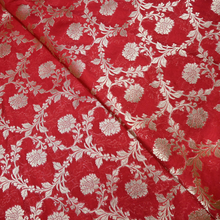Chanderi Paudi Zari Jaal Brocade Fabrics