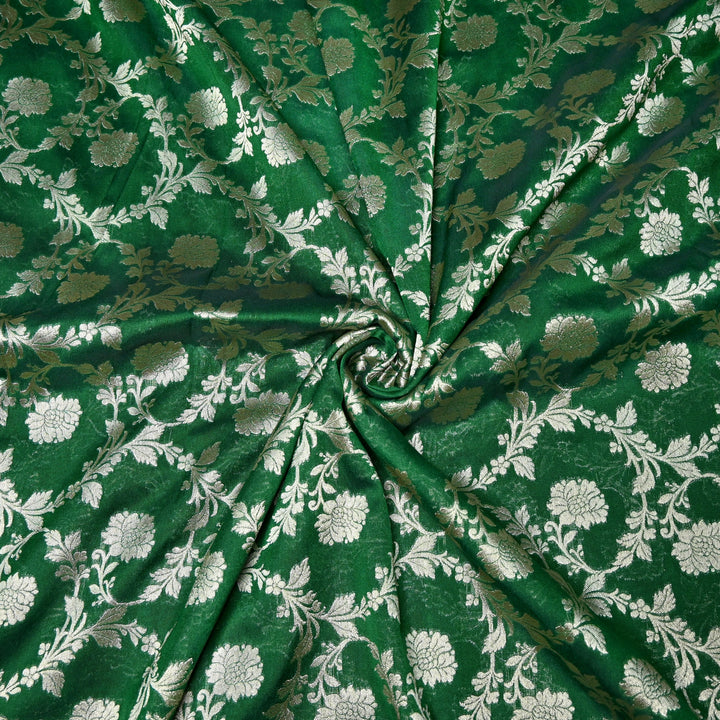 Chanderi Paudi Zari Jaal Brocade Fabrics