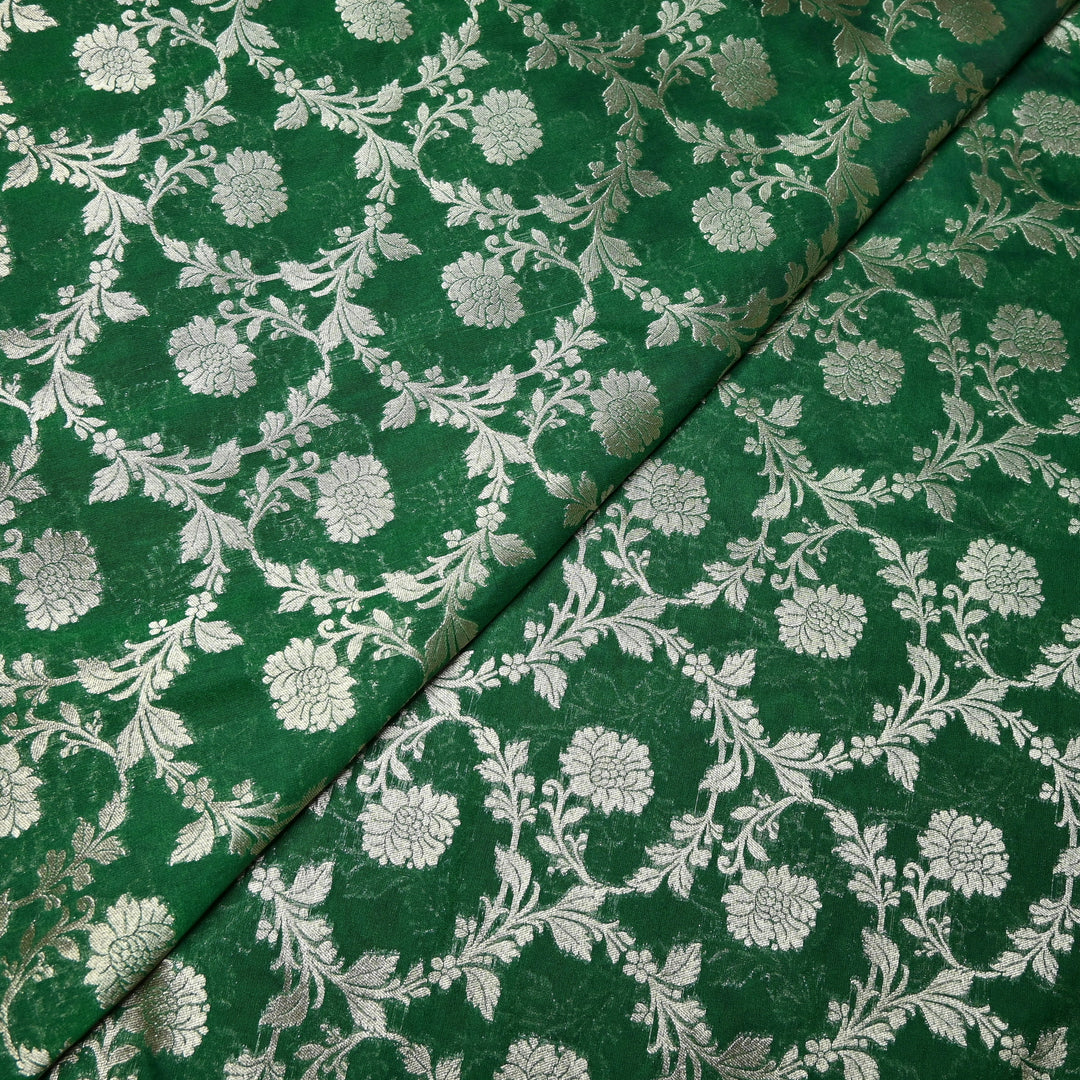 Chanderi Paudi Zari Jaal Brocade Fabrics
