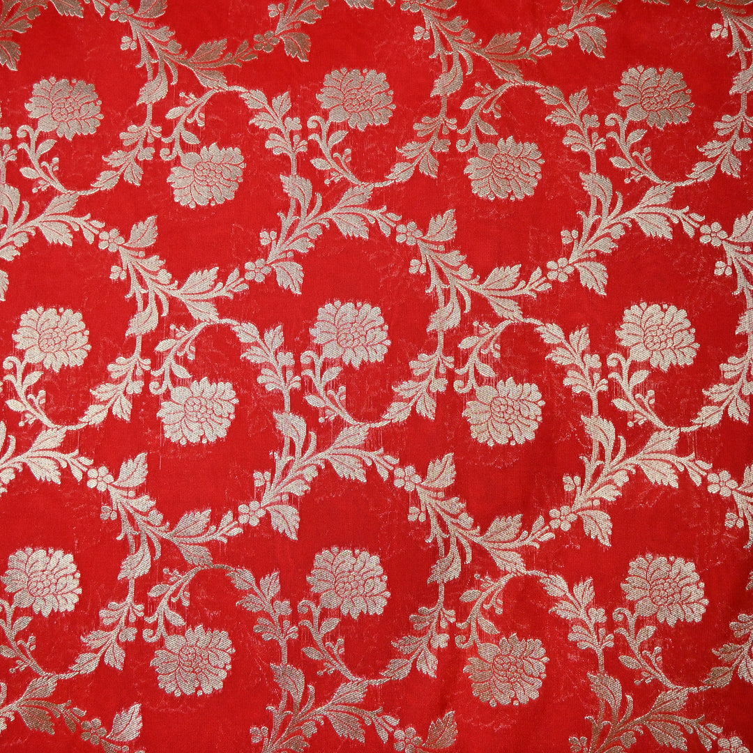 Chanderi Paudi Zari Jaal Brocade Fabrics