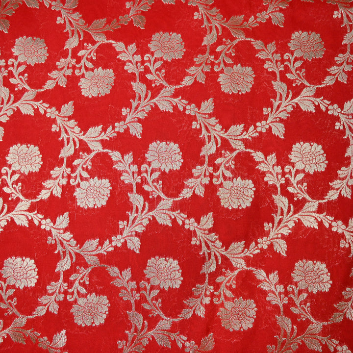 Chanderi Paudi Zari Jaal Brocade Fabrics