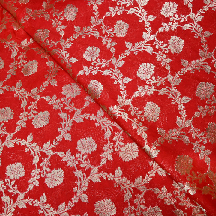 Chanderi Paudi Zari Jaal Brocade Fabrics