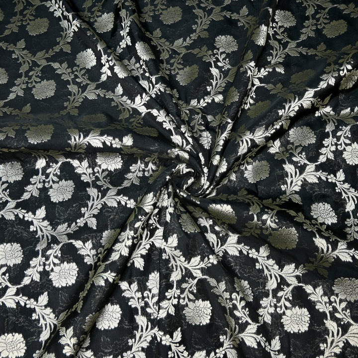 Chanderi Paudi Zari Jaal Brocade Fabrics
