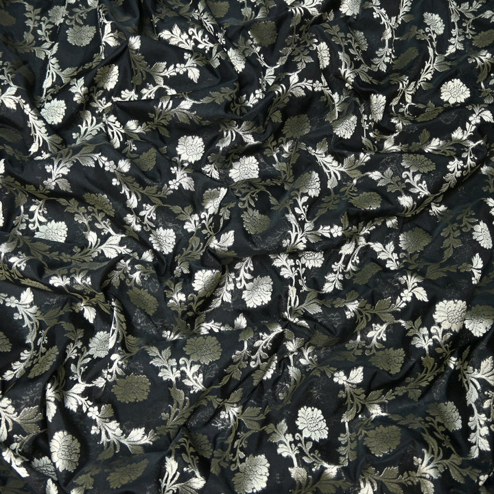 Chanderi Paudi Zari Jaal Brocade Fabrics