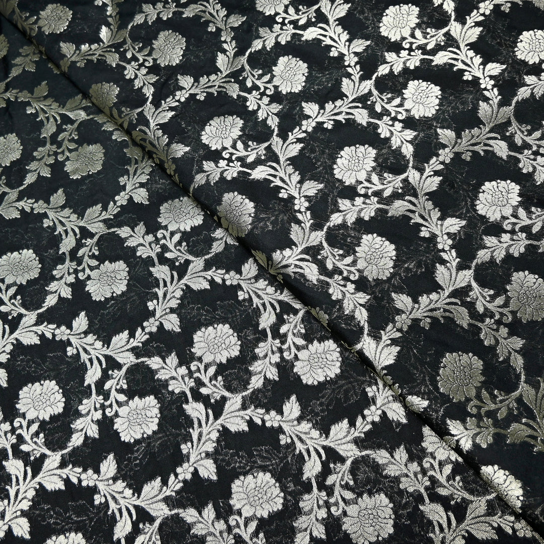 Chanderi Paudi Zari Jaal Brocade Fabrics