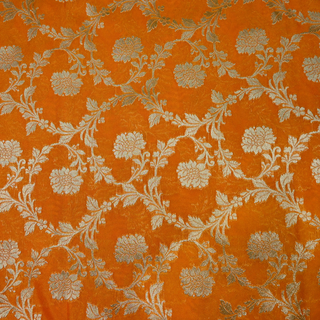 Chanderi Paudi Zari Jaal Brocade Fabrics