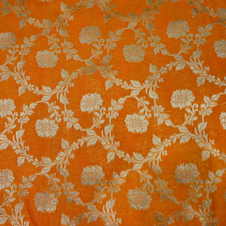 Chanderi Paudi Zari Jaal Brocade Fabrics