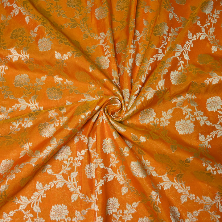 Chanderi Paudi Zari Jaal Brocade Fabrics