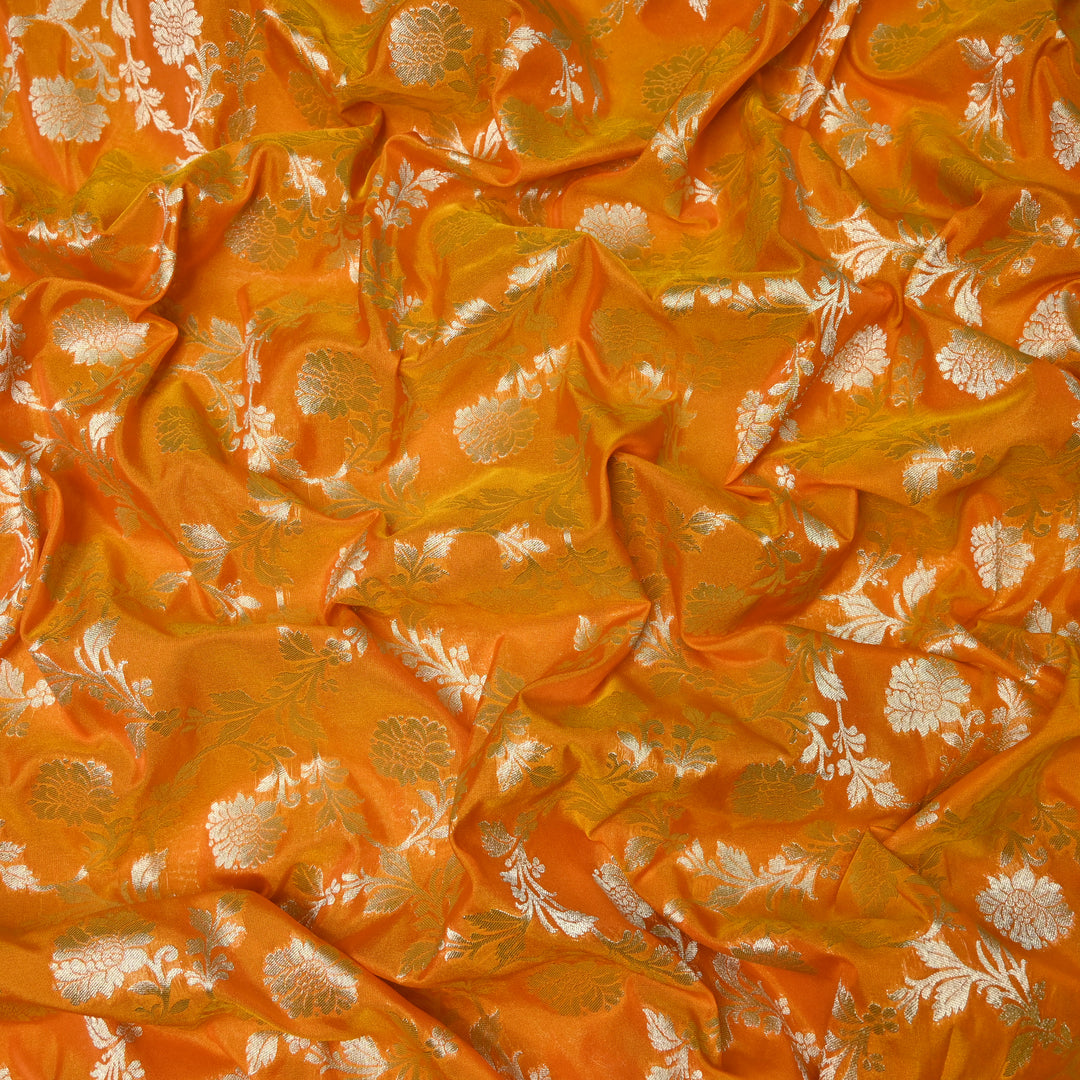 Chanderi Paudi Zari Jaal Brocade Fabrics
