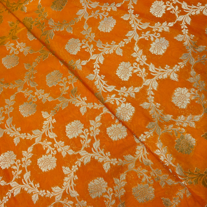 Chanderi Paudi Zari Jaal Brocade Fabrics