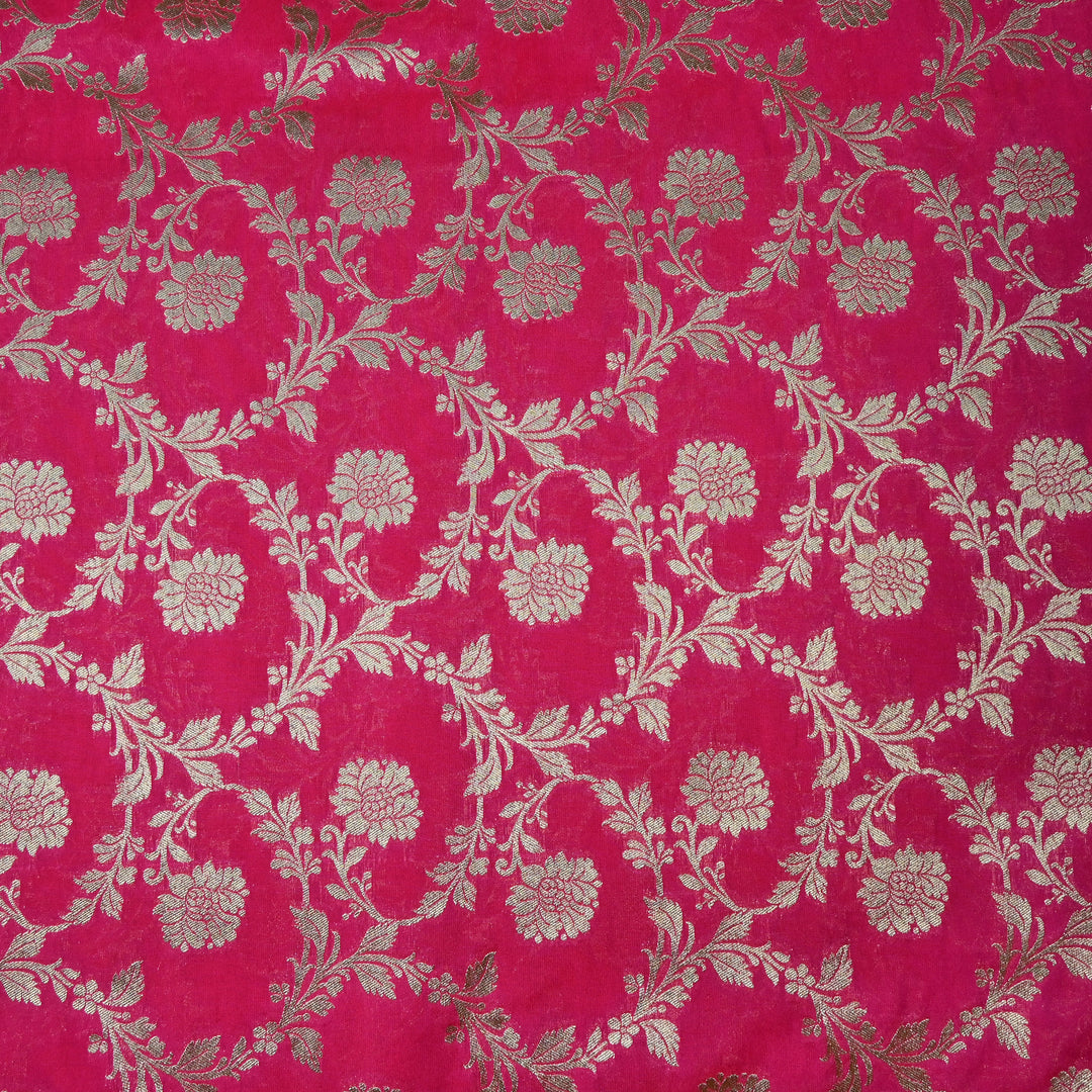 Chanderi Paudi Zari Jaal Brocade Fabrics