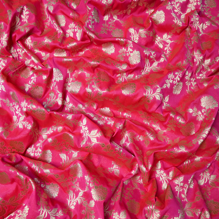Chanderi Paudi Zari Jaal Brocade Fabrics
