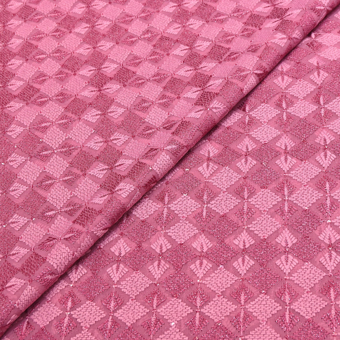 Georgette Thread Zari & Sequins Embroidery | Designer Fabric | N31953-04