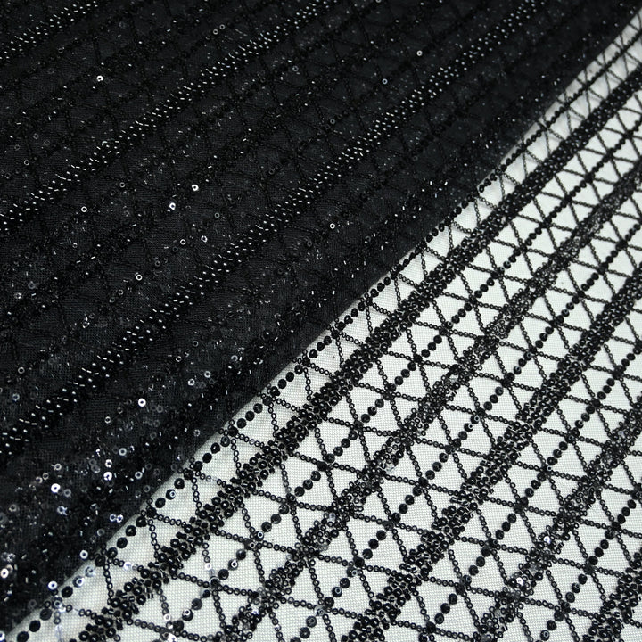 Beautiful Imported Net Cut Dana & Sequins Embroidery Fabrics