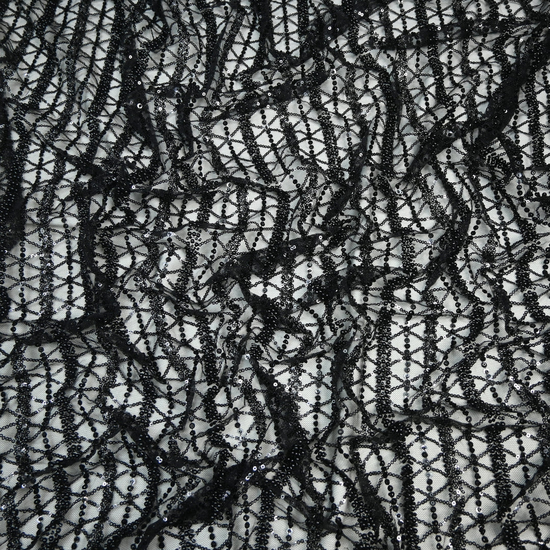Beautiful Imported Net Cut Dana & Sequins Embroidery Fabrics