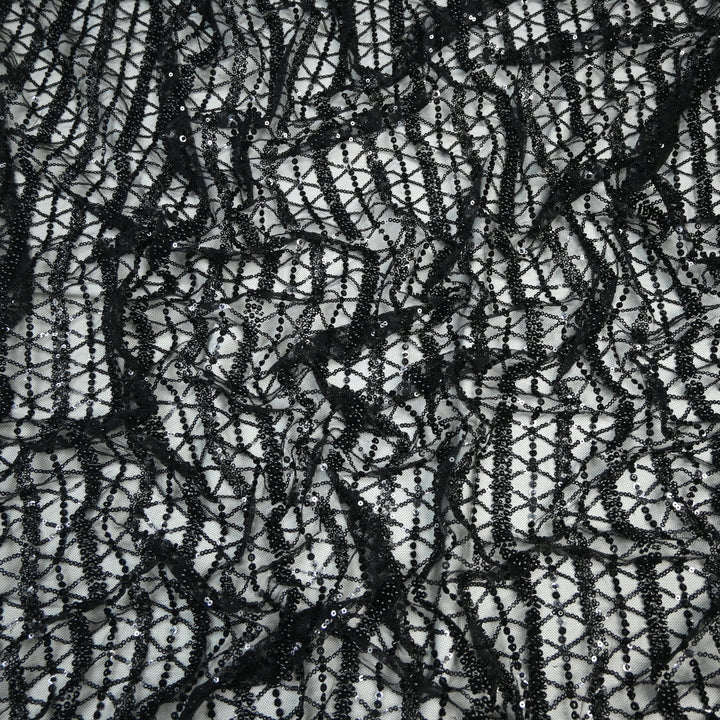 Beautiful Imported Net Cut Dana & Sequins Embroidery Fabrics