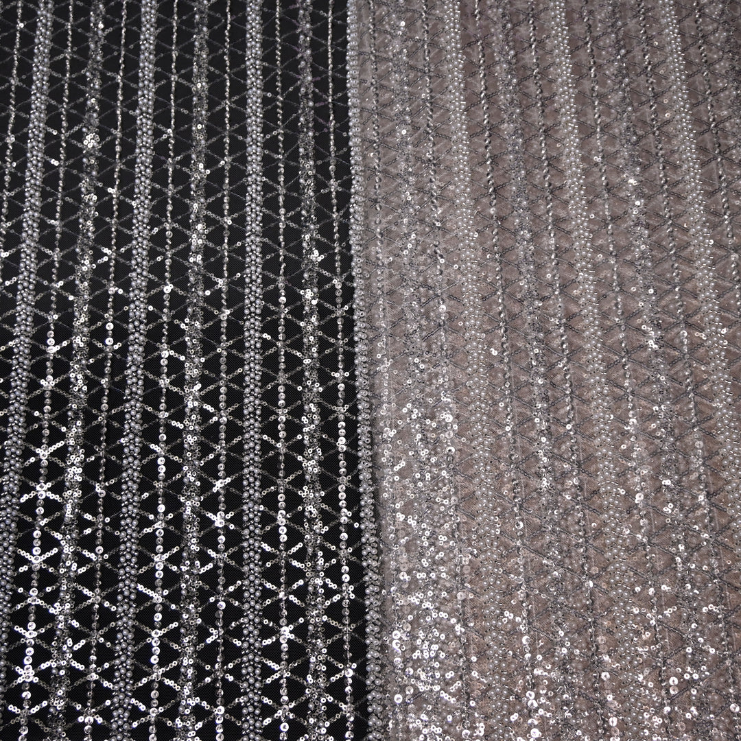 Beautiful Imported Net Cut Dana & Sequins Embroidery Fabrics
