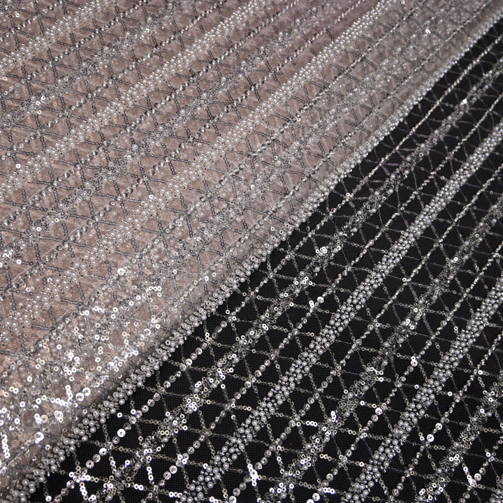 Beautiful Imported Net Cut Dana & Sequins Embroidery Fabrics