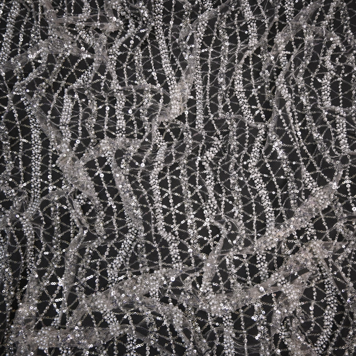 Beautiful Imported Net Cut Dana & Sequins Embroidery Fabrics