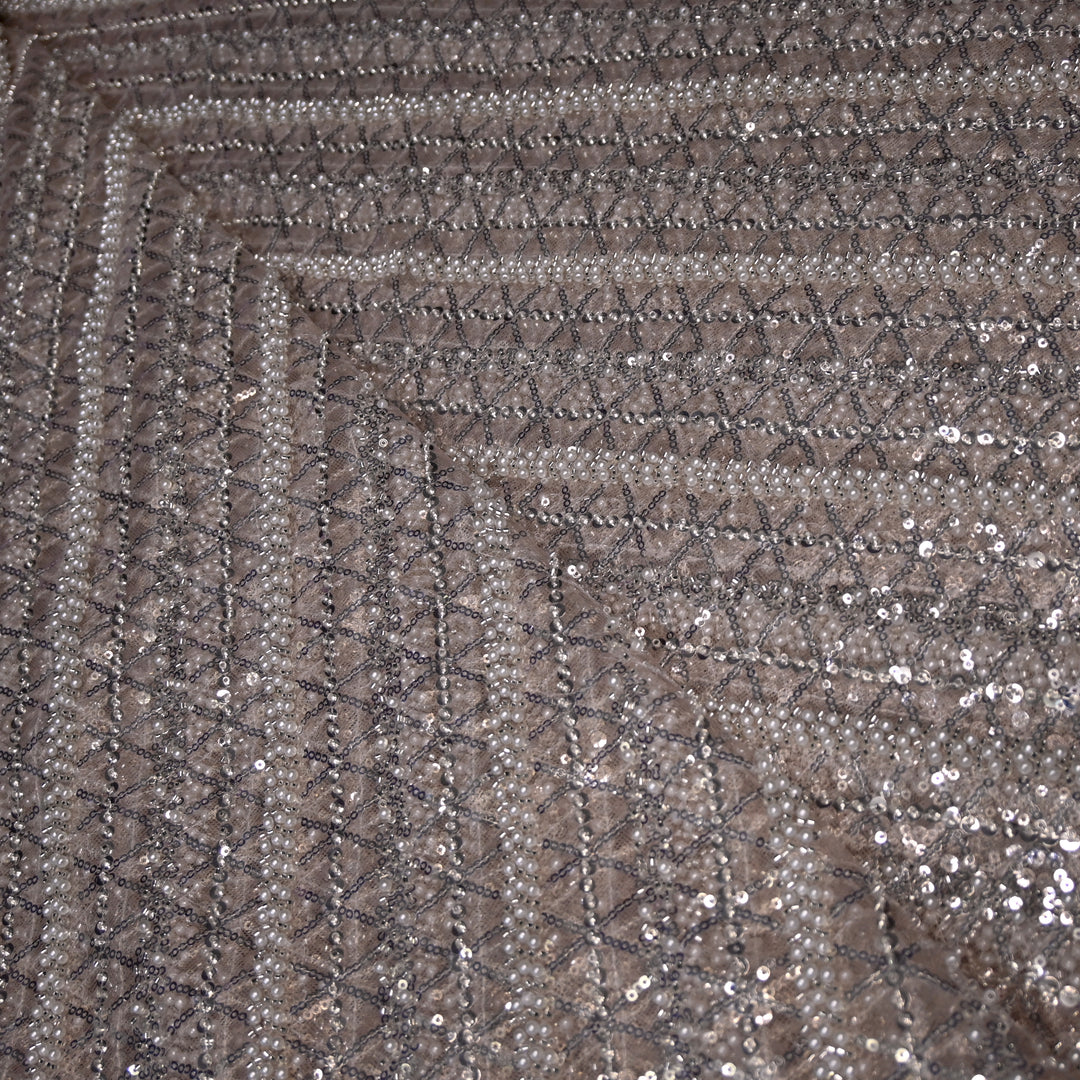 Beautiful Imported Net Cut Dana & Sequins Embroidery Fabrics