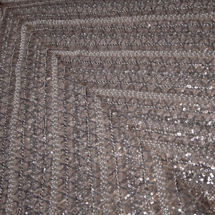 Beautiful Imported Net Cut Dana & Sequins Embroidery Fabrics
