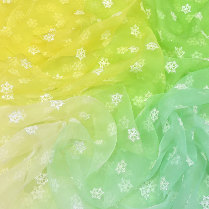4D Shaded Silk Organza Sequins Embroidery Fabric | Designer Fabric | P23111-03