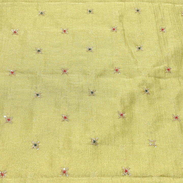 Premium Dyed Organza Tissue Moti & Sequins Embroidery Fabric | FD3307-7