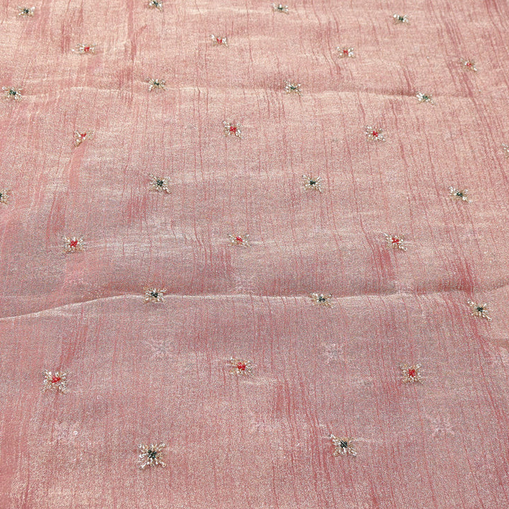 Premium Dyed Organza Tissue Moti & Sequins Embroidery Fabric | FD3307-11