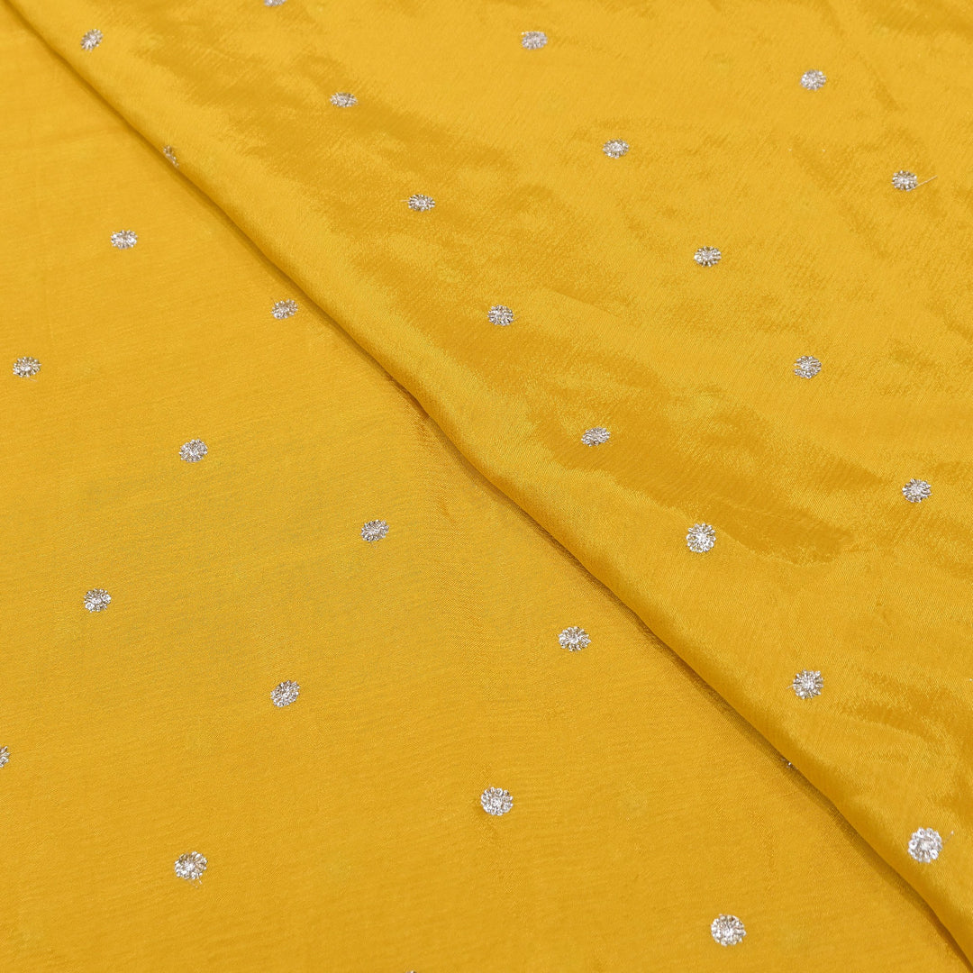 Premium Viscose Chinon Sequins Booti Fabric | V2688C-01