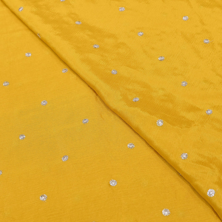 Premium Viscose Chinon Sequins Booti Fabric | V2688C-01