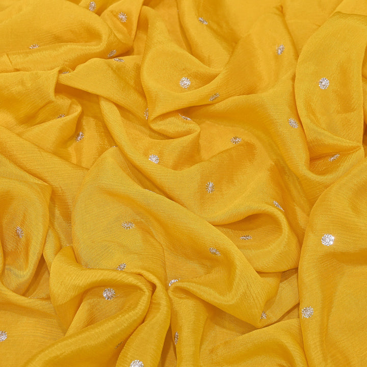 Premium Viscose Chinon Sequins Booti Fabric | V2688C-01