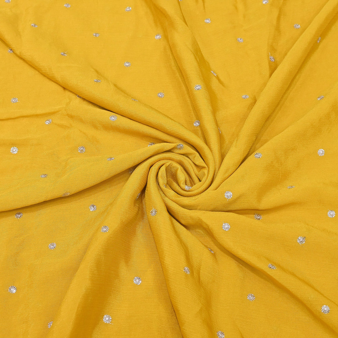 Premium Viscose Chinon Sequins Booti Fabric | V2688C-01