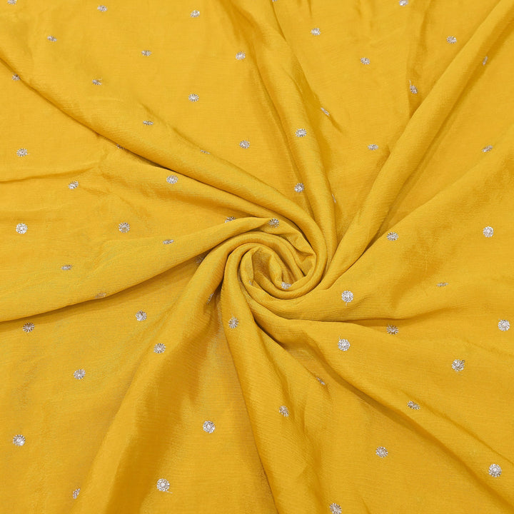 Premium Viscose Chinon Sequins Booti Fabric | V2688C-01