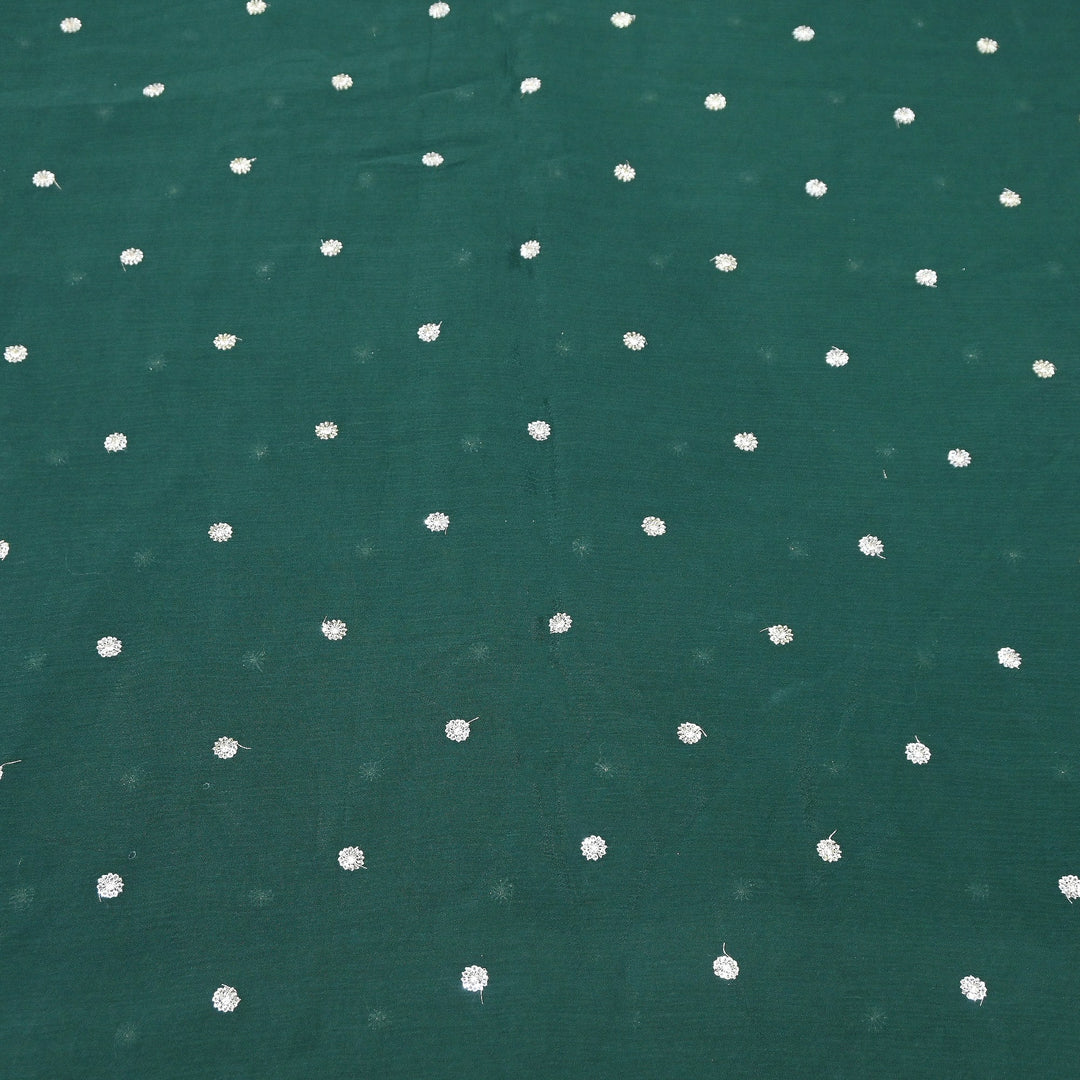 Premium Viscose Chinon Sequins Booti Fabric | V2688C-02