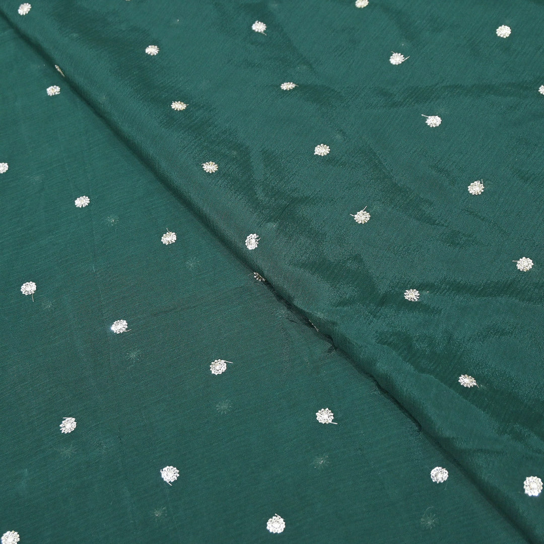 Premium Viscose Chinon Sequins Booti Fabric | V2688C-02