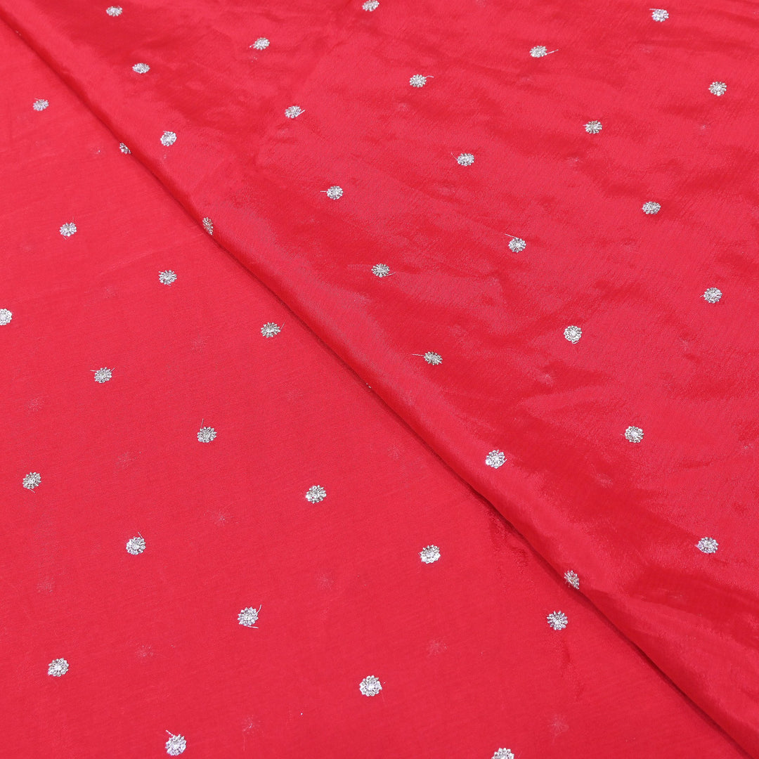 Premium Viscose Chinon Sequins Booti Fabric | V2688C-03