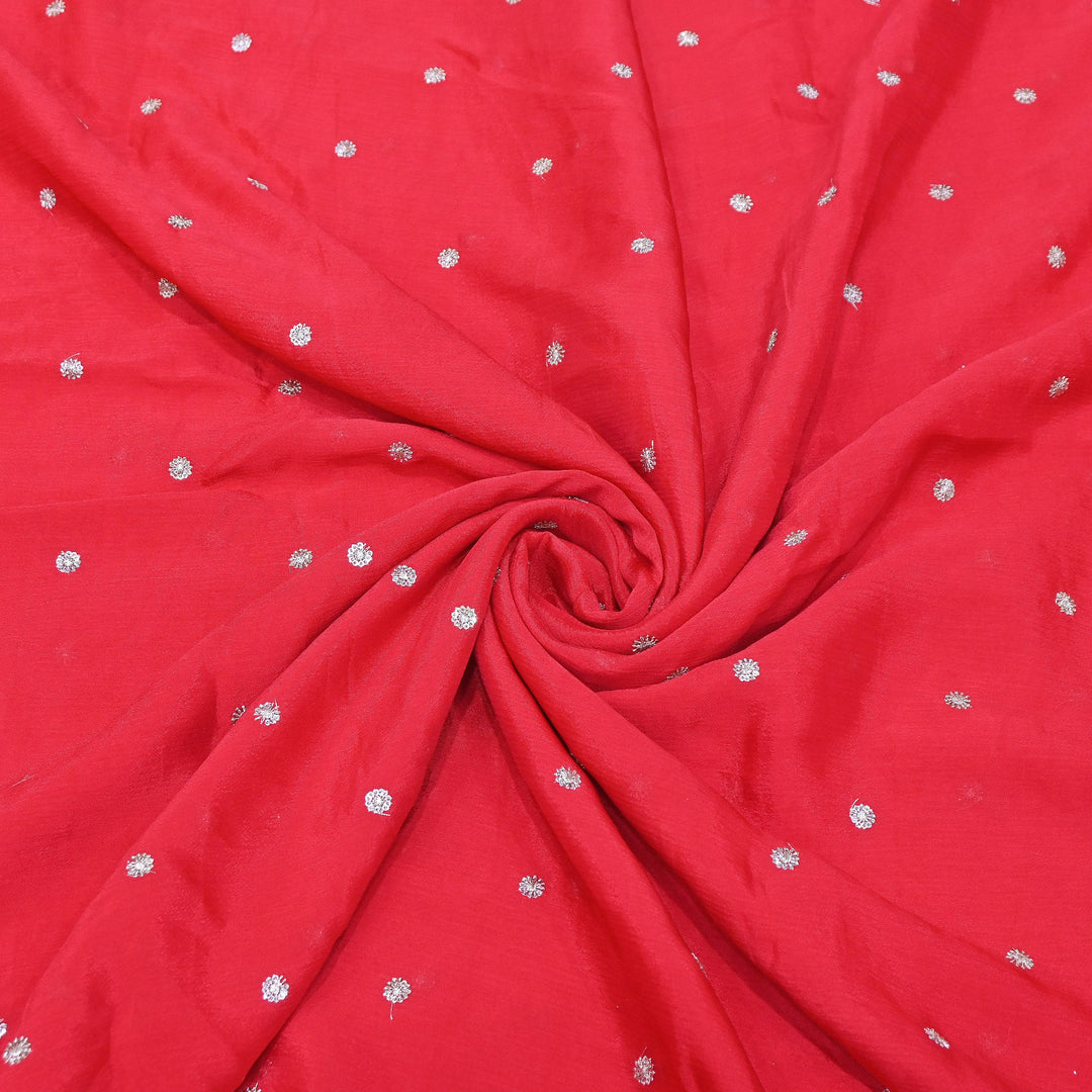 Premium Viscose Chinon Sequins Booti Fabric | V2688C-03