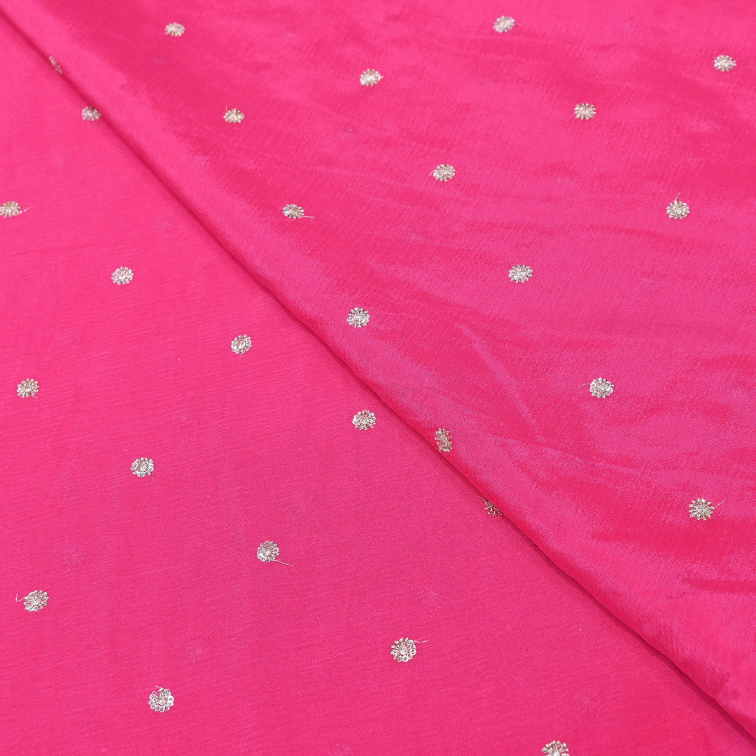 Premium Viscose Chinon Sequins Booti Fabric | V2688C-04