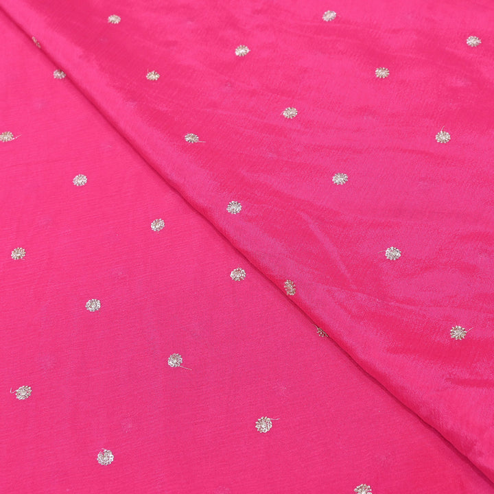 Premium Viscose Chinon Sequins Booti Fabric | V2688C-04