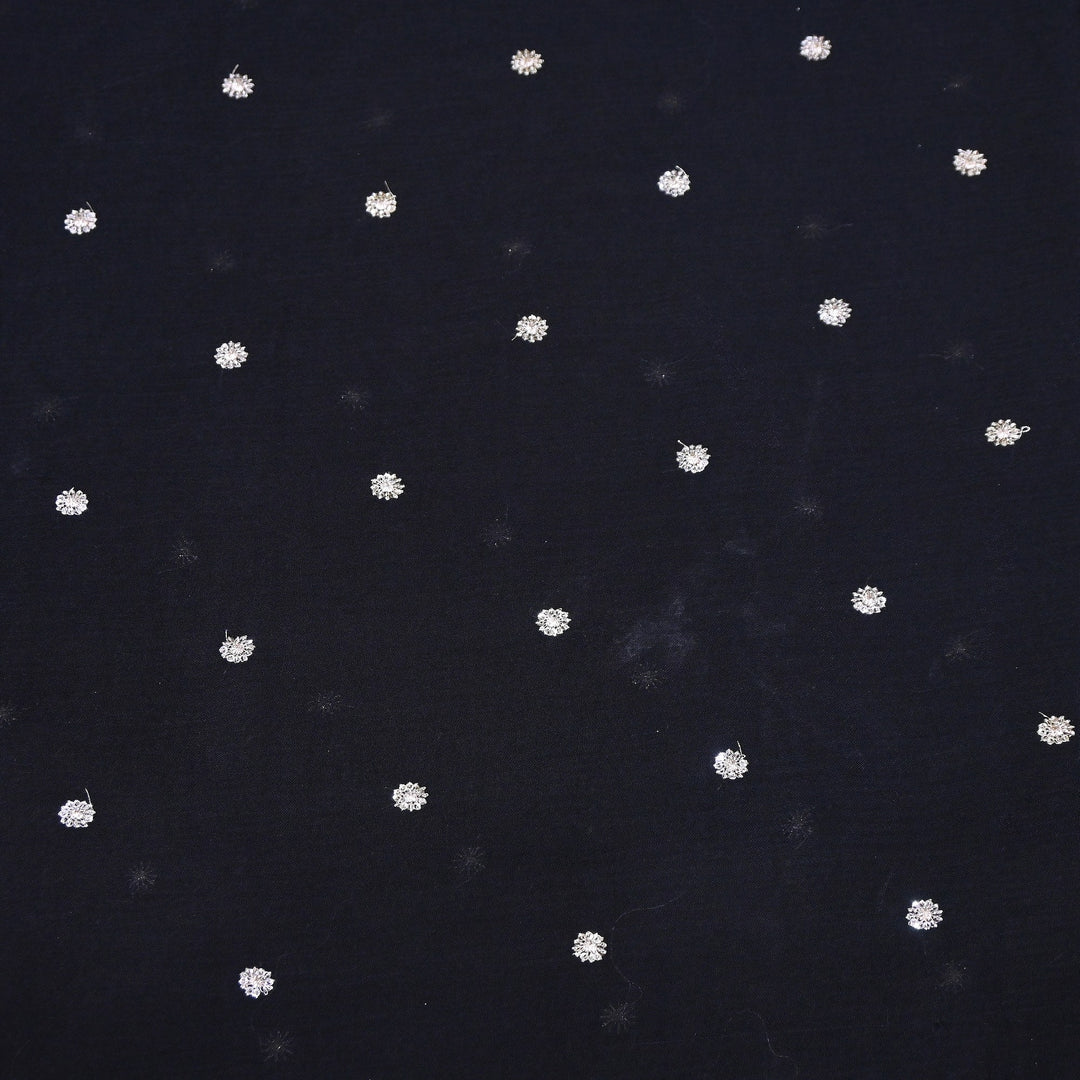 Premium Viscose Chinon Sequins Booti Fabric | V2688C-05