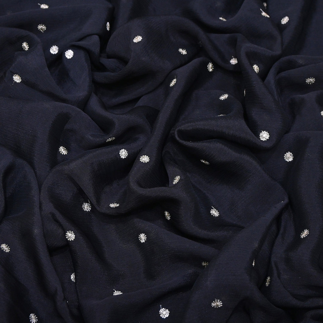Premium Viscose Chinon Sequins Booti Fabric | V2688C-05