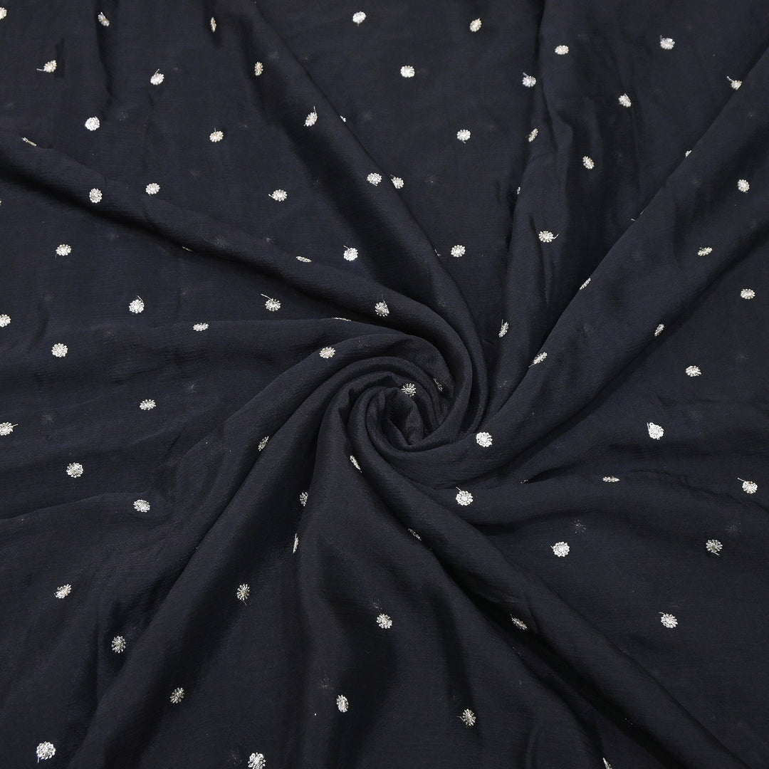 Premium Viscose Chinon Sequins Booti Fabric | V2688C-05
