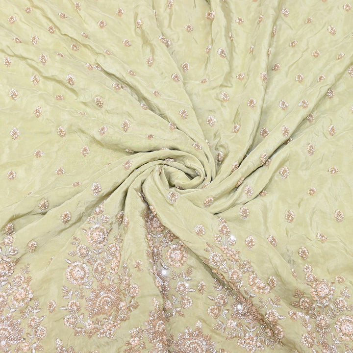 Premium Crepe Moti & Sequence Embroidery Fabric 54" | Designer Fabric | V12879C-02