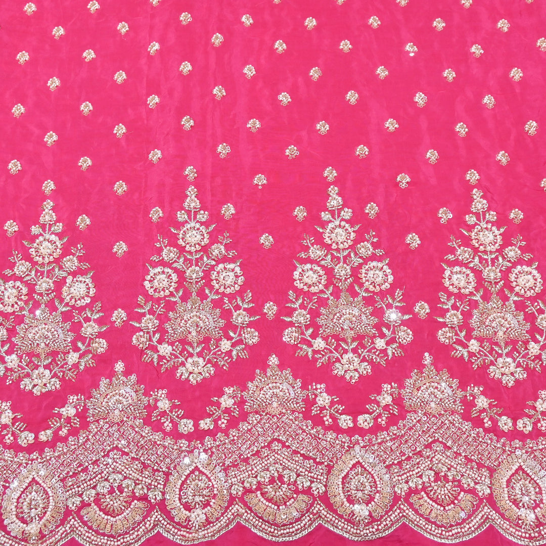Premium Crepe Moti & Sequence Embroidery Fabric 54" | Designer Fabric | V12879C-10