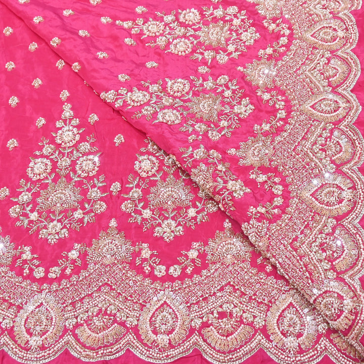 Premium Crepe Moti & Sequence Embroidery Fabric 54" | Designer Fabric | V12879C-10