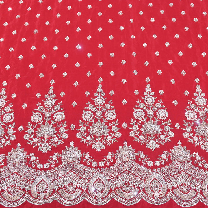 Premium Crepe Moti & Sequence Embroidery Fabric 54" | Designer Fabric | V12879C-09