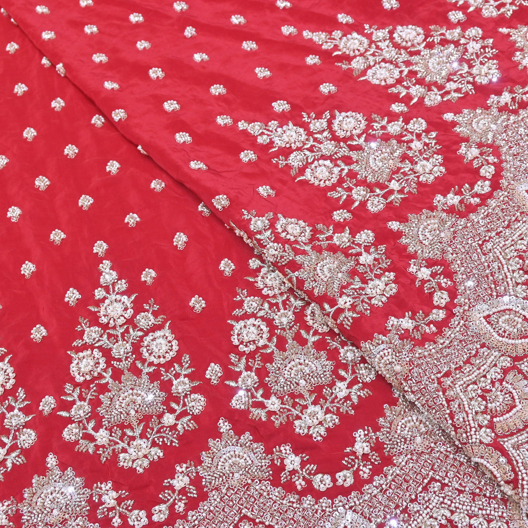 Premium Crepe Moti & Sequence Embroidery Fabric 54" | Designer Fabric | V12879C-09