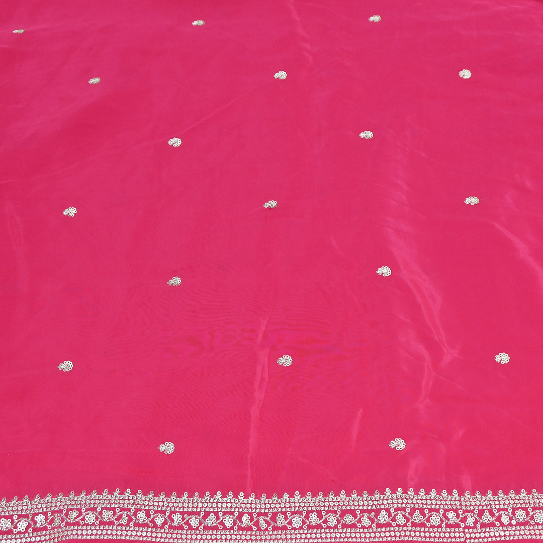 Premium Dyed Crepe Zari & Sequins Embroidery Fabric – Luxury Designer Crepe Fabric for Festive & Party Wear|KP1502-1