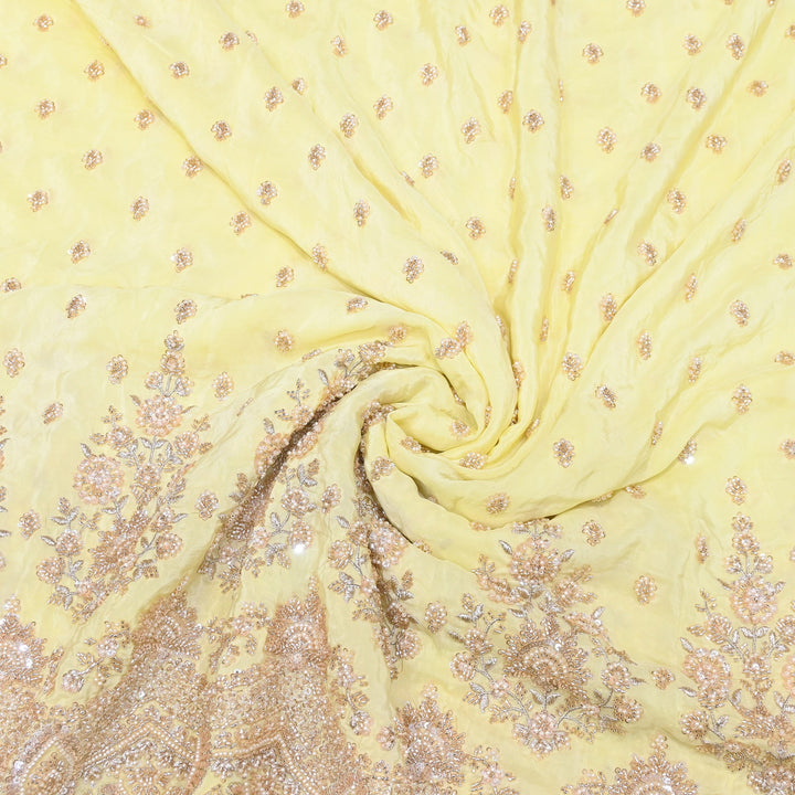 Premium Crepe Moti & Sequence Embroidery Fabric 54" | Designer Fabric | V12879C-07